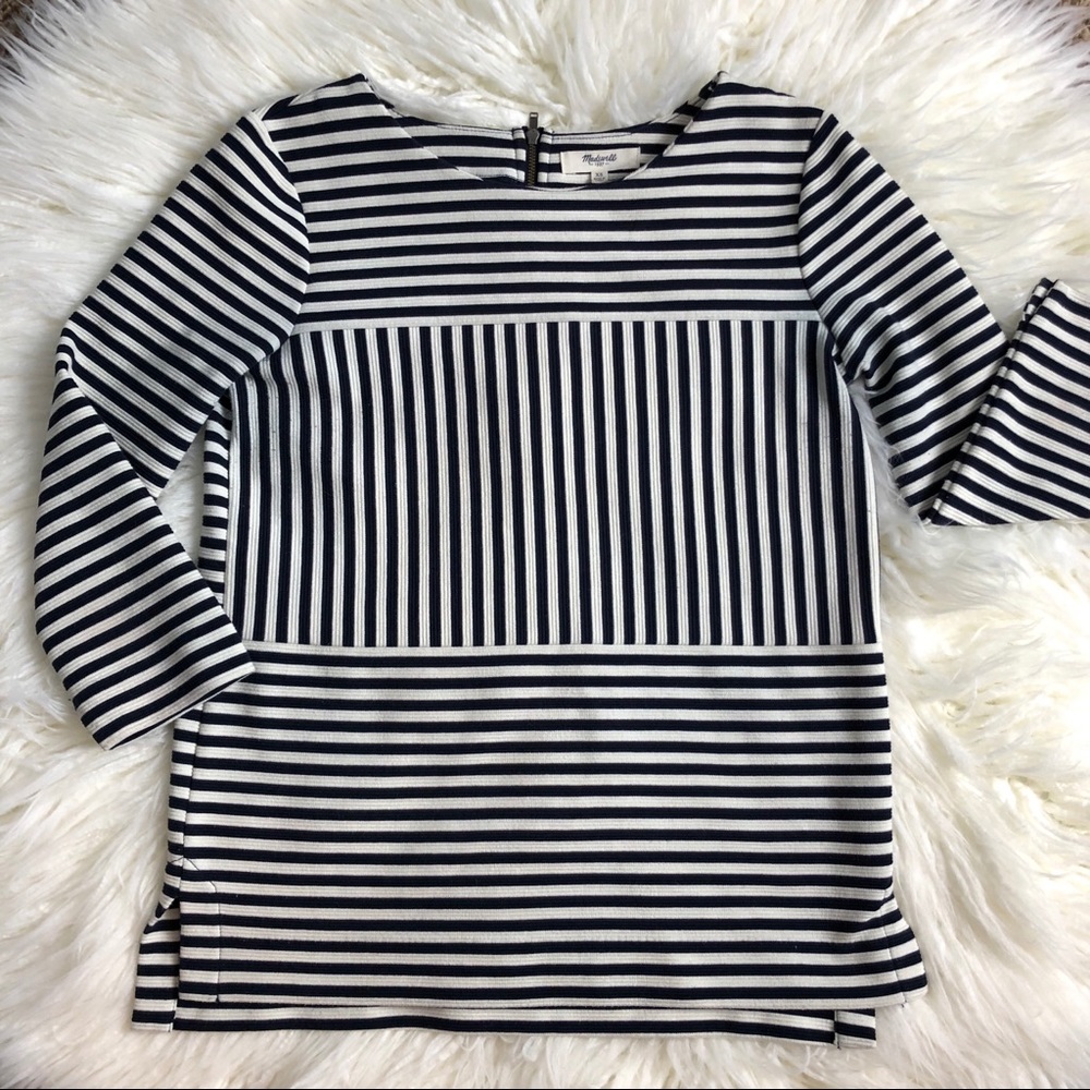 Madewell striped 3/4 length sleeve top
